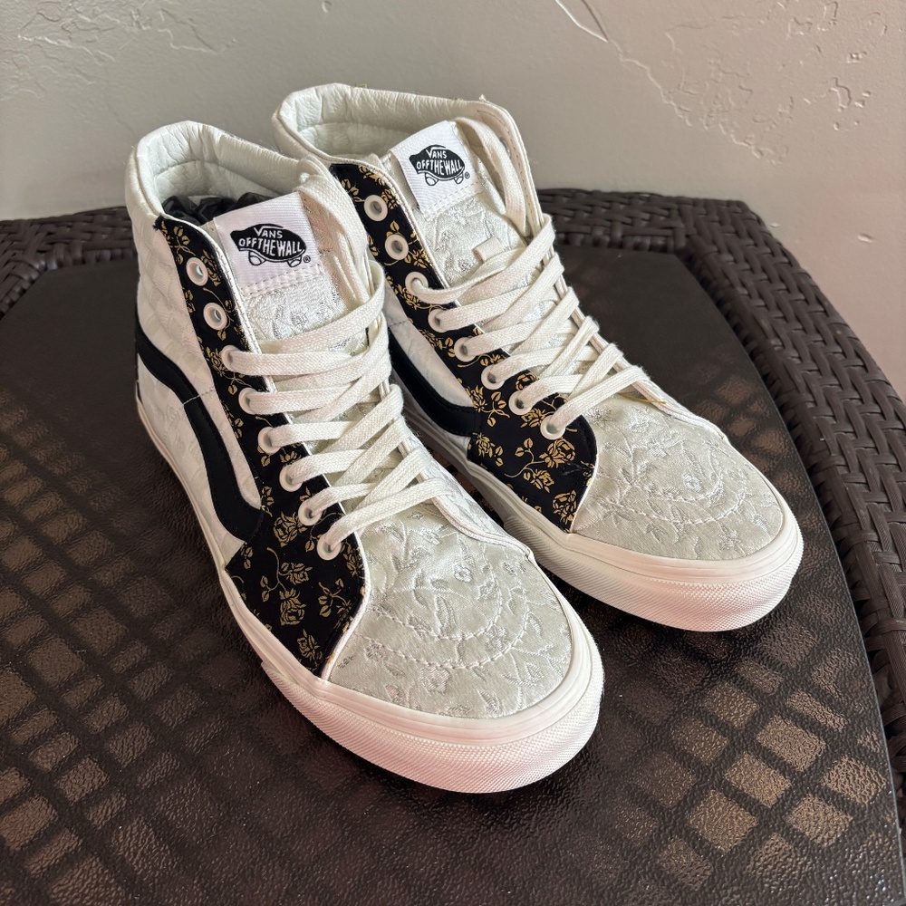 Vans Sk-8 Hi Unisex Brocade Patchwork Lace Up Sneakers Size M8.5 W10